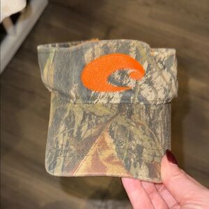 Costa Camouflage Visor with Orange Trim